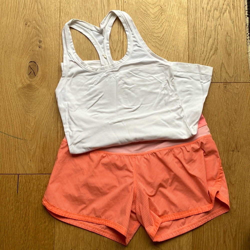 Lululemon tank and shorts